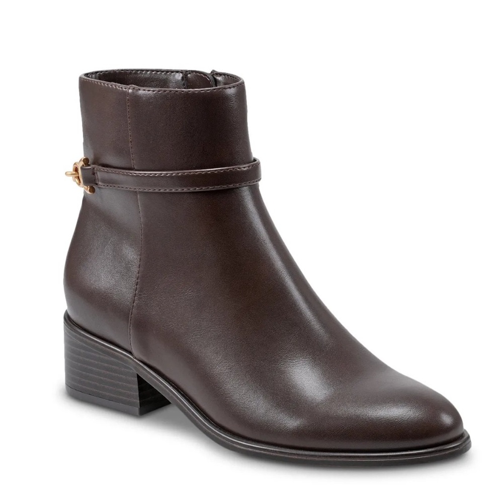 Bandolino Despina Dark Brown Ankle Boot, 8.5
